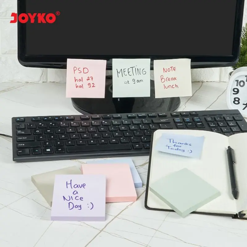 MEMO STICK MORANDI COLOR | STICKY NOTE KERTAS JOYKO MMS-30 | MEMO TEMPEL | PEMBATAS KERTAS 100 SHEETS 75 X 75 Gsm 5