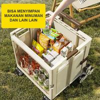 Gambar U-Living Troli Keranjang Belanja Pet Stroller Hewan Lipat Portable 4 Roda Trolley Serbaguna STO035 - Trolly box XL-Cream dari U-Living Bekasi Official Store Kota Bekasi 5 Tokopedia
