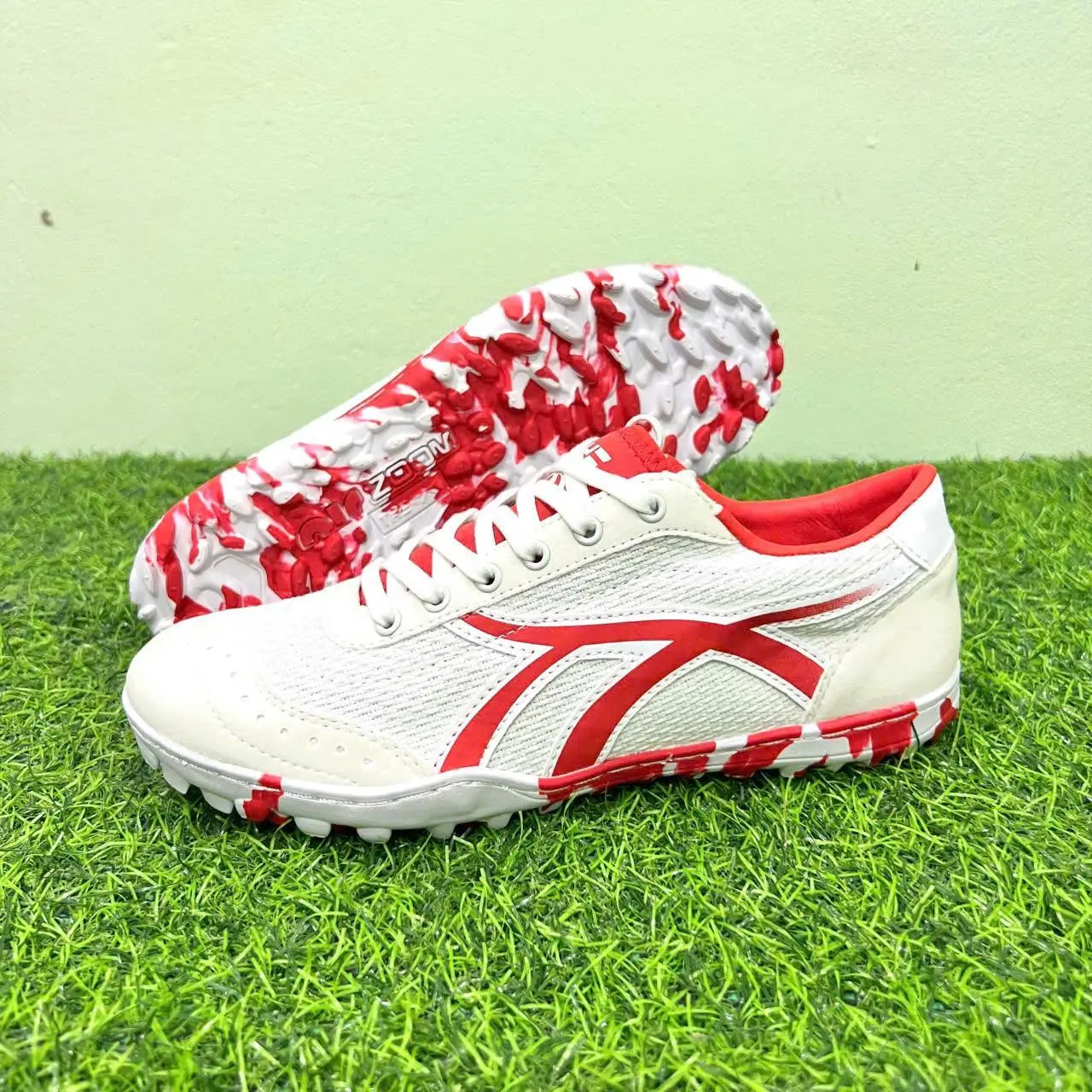 Giày Bóng Đá Bataa Ráp Đế Airzoom Lưỡi Gà Liền Cổ Chun Ôm Chân Đã Khâu Full Đế Sport Sneaker - Tập Thể Dục