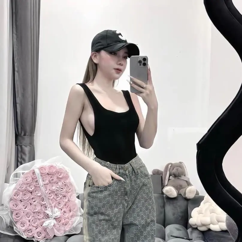 áo body suit ba lỗ hở lưng