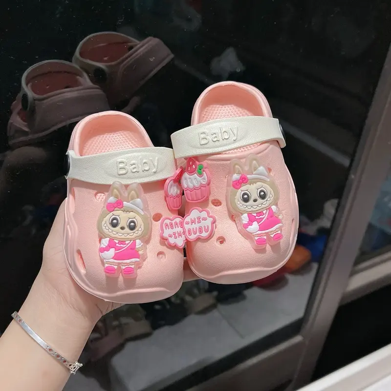 (Có đèn) Sục cross labubu hình bánh kem cho bé gái êm nhẹ thoáng mát có 3 màu size 18-29 0