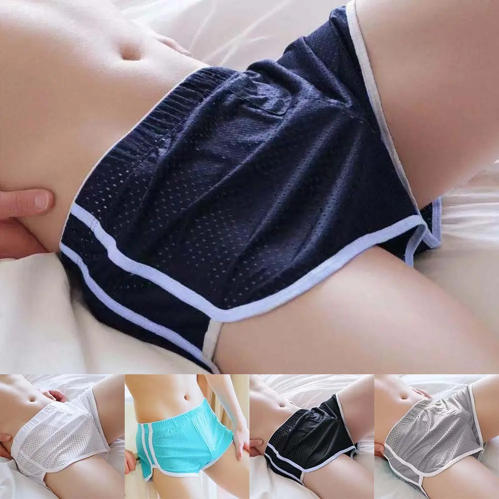 Quần Lót Boxer Nam Khoét Lỗ Chất Liệu Lụa Lạnh Phong Cách Sexy, Quần Đùi Đồ Lót, Quần Đùi, Quần Lót