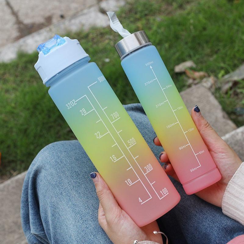 Product Introduction of 900-2000ml 3pcs Set with Time Graduated Space Cup Gradient Water Cup High Capacity Plastic Cups Portable Outdoor Travel Gym Bottles 28