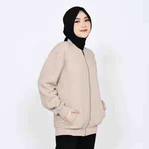 Outer Sweater Jaket Wanita Comfy Zipper Korean Style Bahan Diamond Knitt Premium