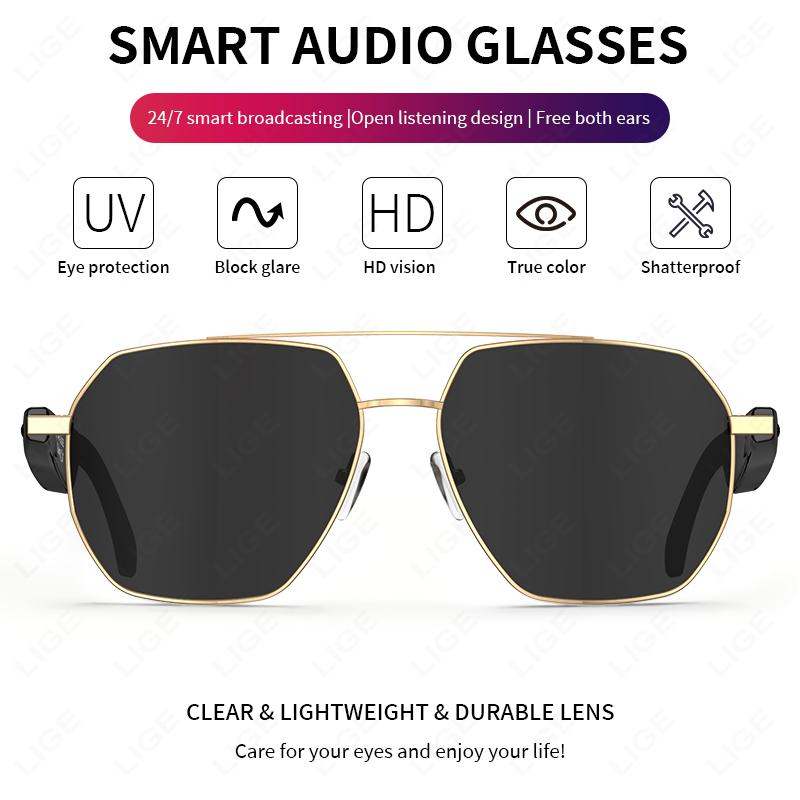 AI Translation Intelligent Glasses Smart Glasses Bluetooth Call Sunglasses Anti-blue Light Filtering Polarized Waterproof Lenses - Image 2