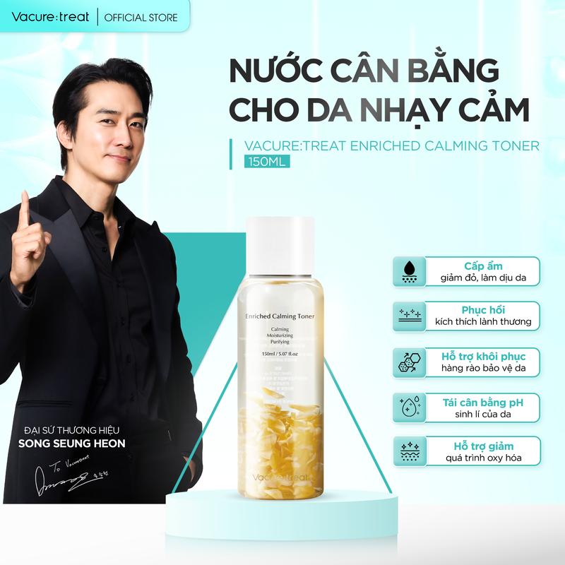 Nước cân bằng hoa cúc Vacure:treat Enriched Calming Toner Chăm Sóc Da Làm Đẹp Da Skincare Collagen Dưỡng Ẩm Da Trà Tẩy Da Chết