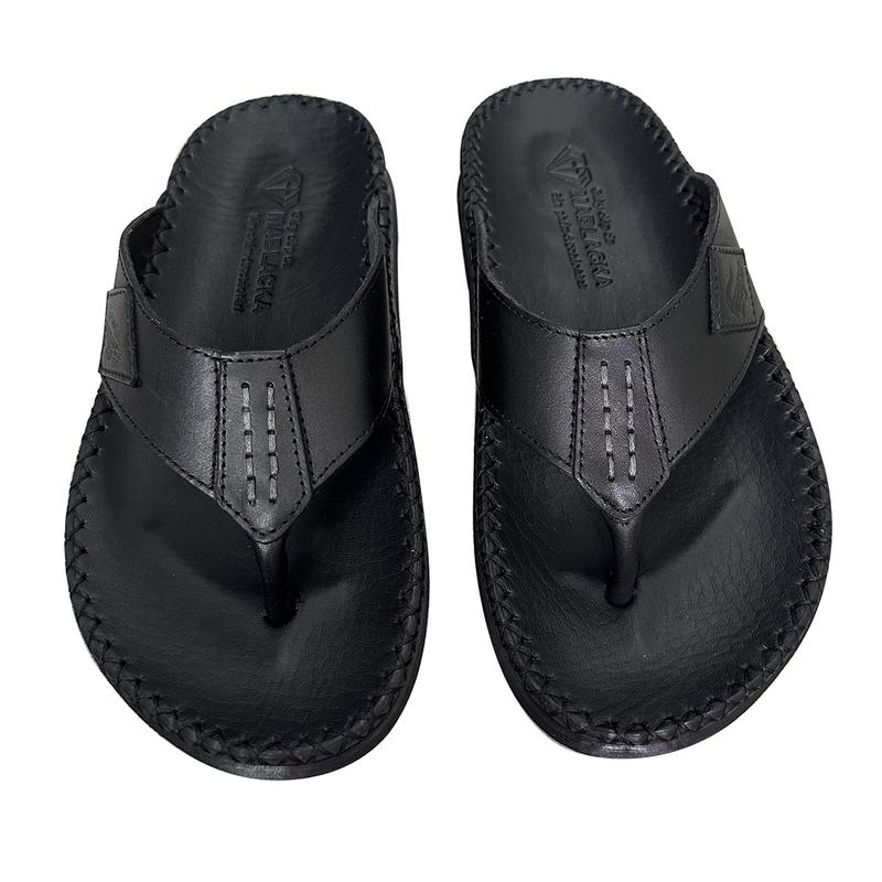 Dép nam quai kẹp da bò thật đế đúc H81-1 - Đen Size 38-43 DéP Đế Bằng dép xỏ ngón dép lào đẹp