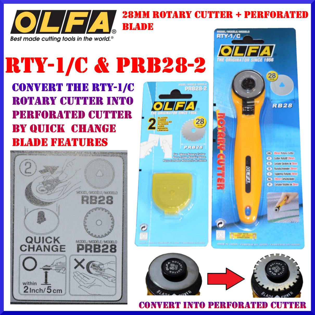 Olfa 28mm Plain Cutter + Perforated Blades for Ticket Cutting - TikTok ...