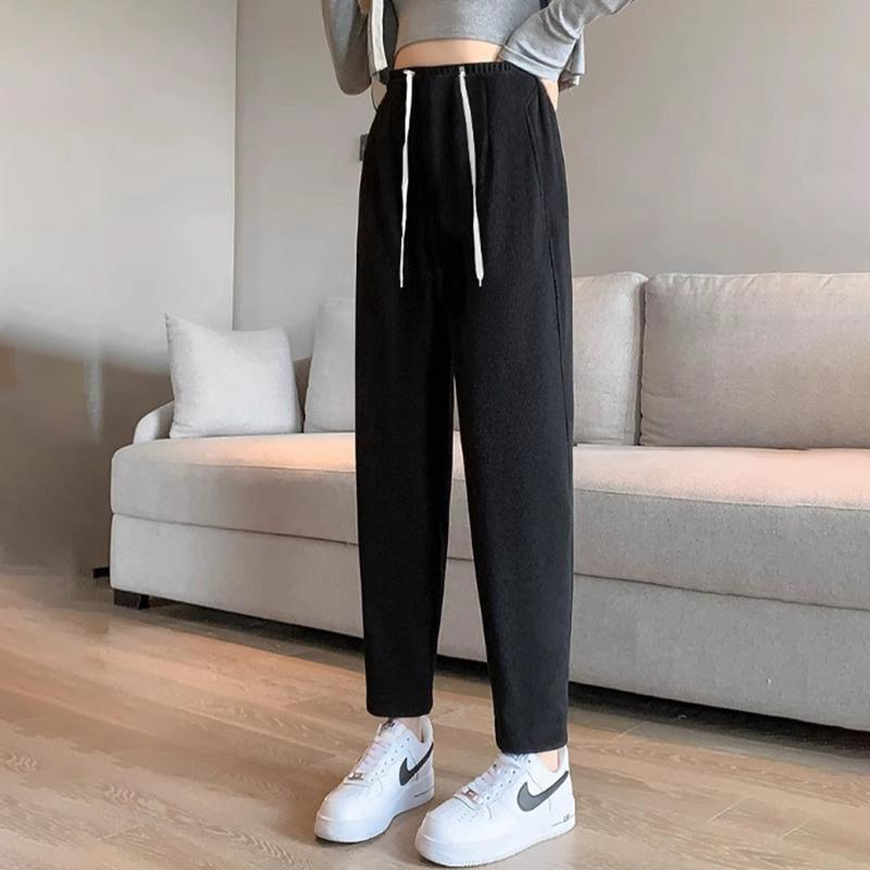 Quần Bầu Baggy Mùa Đông 2025 Larosa Dáng Dài Chất Len Tăm Mềm Ấm Ống Đứng Bigsize LA115Q Nữ Kem Women Pants