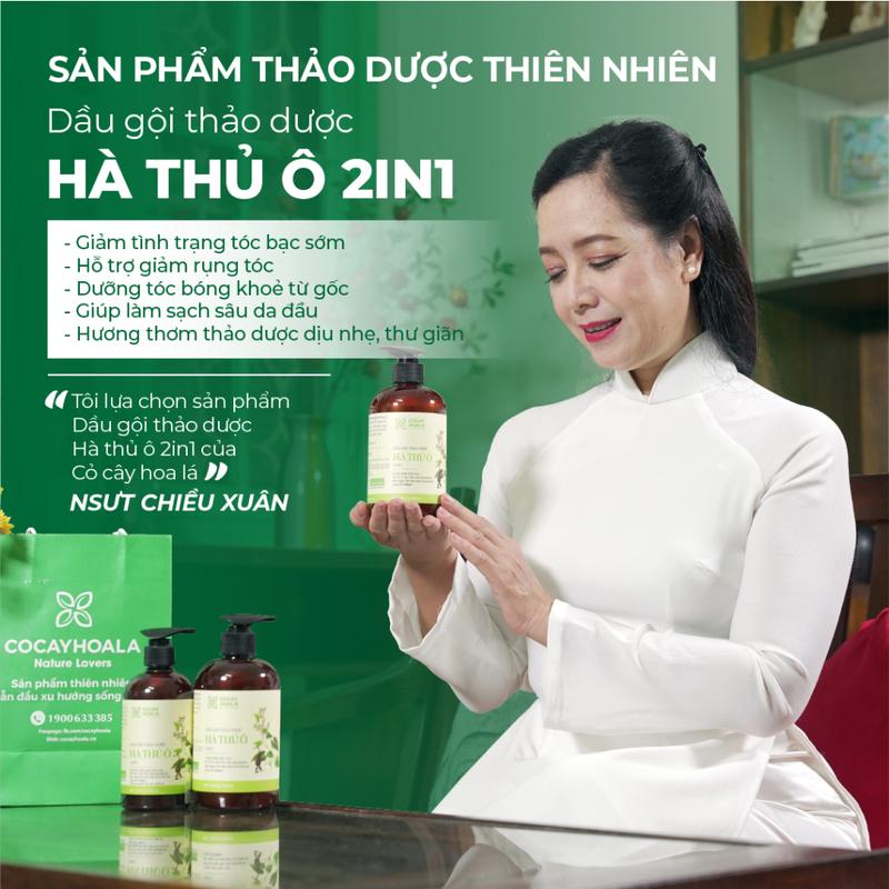 [ BIG SALE ] Dầu Gội Thảo Dược Hữu Cơ Cỏ Cây Hoa Lá Hà Thủ Ô  450g 2in1 - Hỗ Trợ Giảm Rụng, Hỗ Trợ Mọc Tóc 3
