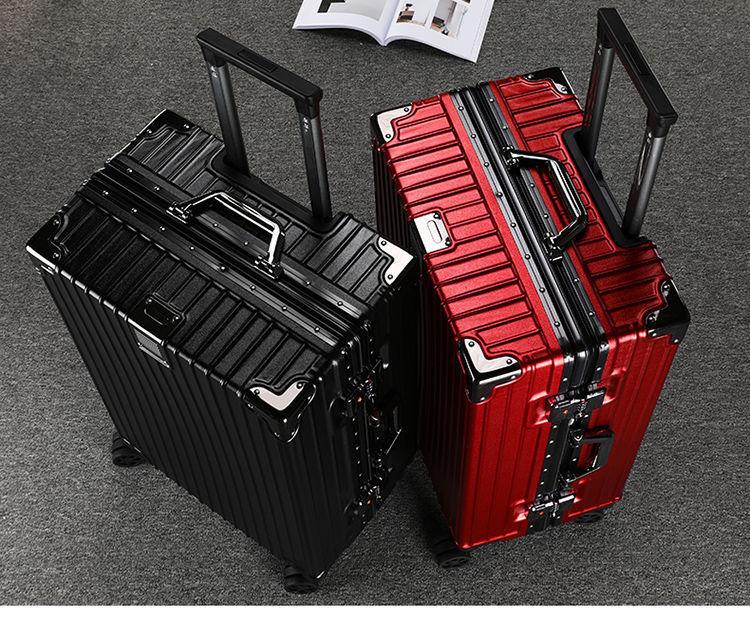 Product Introduction of Aluminum Frame Luggage Durable Trolley Case Universal Wheel Suitcase Large Capacity Word Suitcase luggage  bag 11