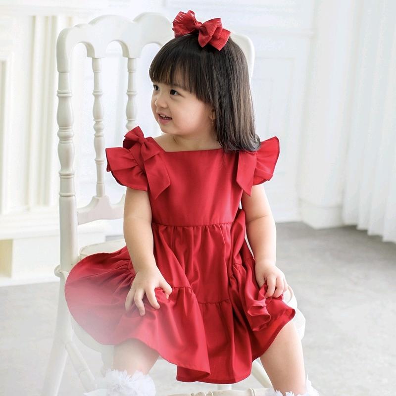 MOONJOY MARYJANE DRESS - dress baju anak perempuan casual pita ruffle ulang tahun pesta 3
