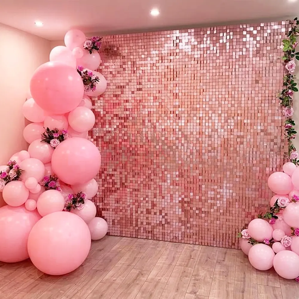 Party Background Curtain Backdrop Wedding Decor Baby Shower Wall Glitter Backdrop Birthday Curtain,Used for Christmas,Baby shower, Valentine's Day, weddings, Business, Graduation, Anniversary, Birthday party decorations Banner Wedding Outdoor Decoration