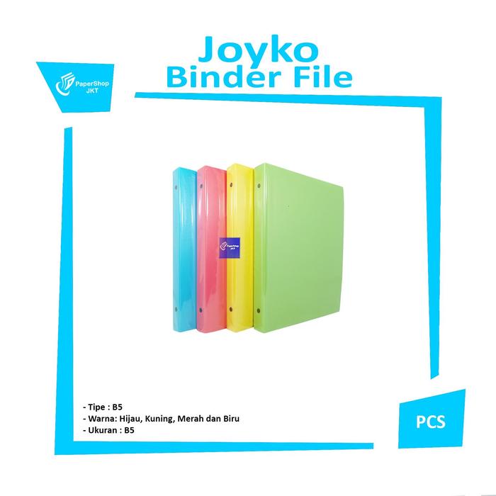 Gambar JOYKO Binder file Note B5 FULL WARNA - RANDOM dari Papershopjkt Kota Administrasi Jakarta Utara Tokopedia