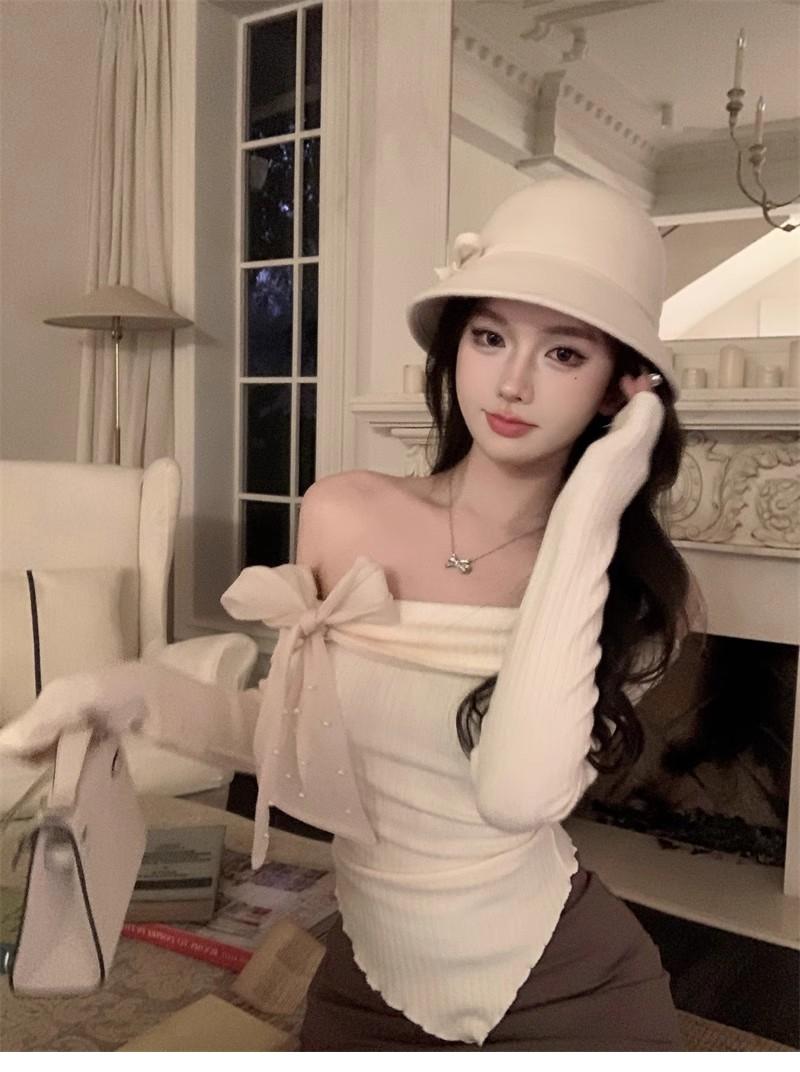 Product Introduction of Trang Phục Mùa Đông Cho Nữ, Kiểu Trễ Vai, Dài Tay, Áo Phông, Hoàn Hảo Cho Năm Mới 22