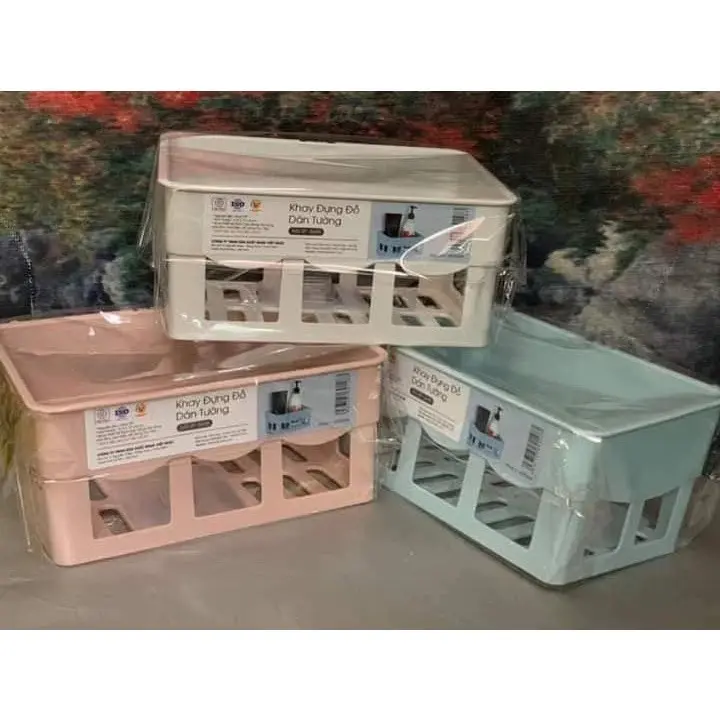 Khay Treo Gắn Tường Nhà Tắm, Nhà Bếp Bằng Nhựa - Khay Đựng Đồ Tiện Lợi 3