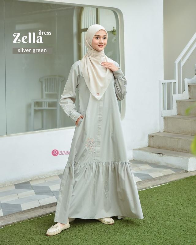 ZELLA DRESS BY ZIZARA GAMIS CANTIK Polos 3