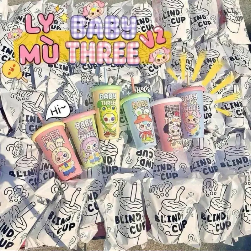 Ly uống nước tái sử dụng siêu hot 500ml Hottrend Babythee nhựa xịn dầy fullbox 7