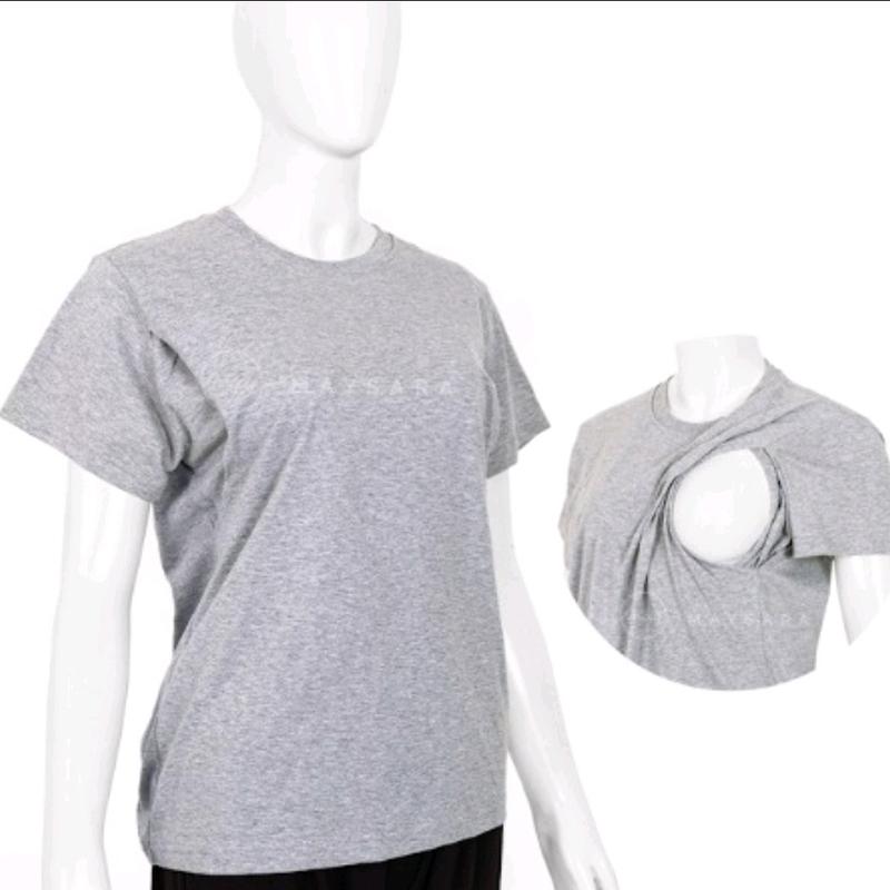 Baju Menyusui Buka Samping Kiri Kanan - Kaos Bahan Adem Nursing Wear Nyaman untuk Busui 1