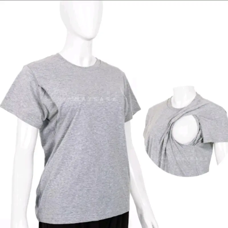 Baju Menyusui Buka Samping Kiri Kanan - Kaos Bahan Adem Nursing Wear Nyaman untuk Busui 1