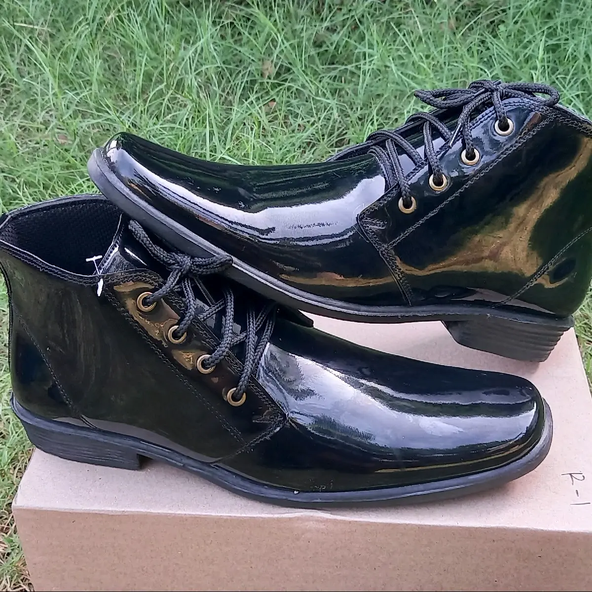 Sepatu PDH Pantofel Fantopel Pria Cowok Satpam Security Taruna Sekolah Mengkilap Tanpa Semir Elegan Mewah Trendy Murah Boots Hitam Shoes