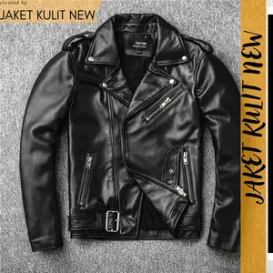 Jaket Kulit Distro Pria Ramones Terlaris Warna Hitam