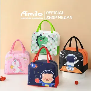 Aimilo - Tas Bekal Kartun Tas Tempat Makan Pendingin Portabel Lunch Bag Tas Bontot Anak Sekolah