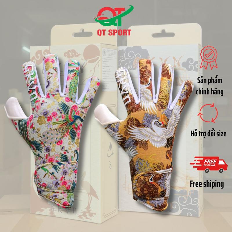  Găng Tay Thủ Môn GKVN Con Công - Cò Không Xương Linh Hoạt Bắt Dính Bóng  Tặng kèm quấn xốp  gkvn  con 