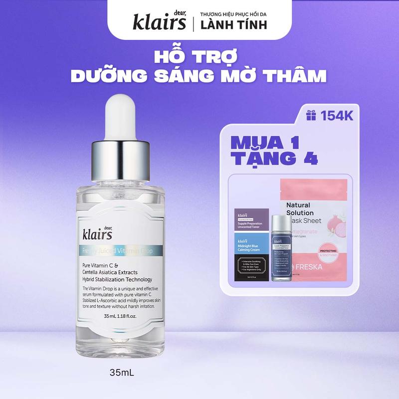 [M]Tinh chất Dear, Klairs freshly juiced vitamin drop 35mL - hỗ trợ dưỡng sáng và đều màu da