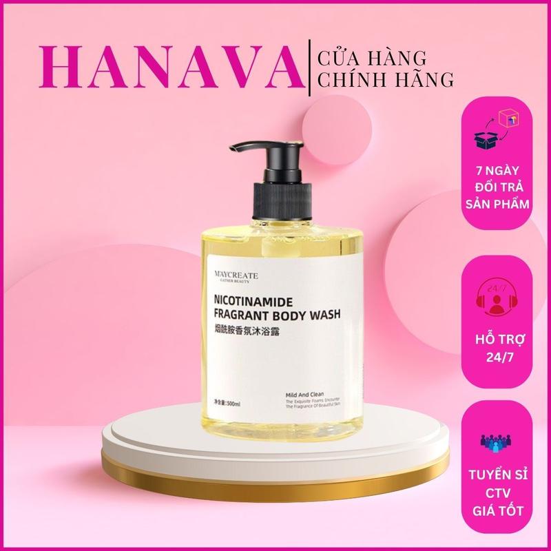 Sữa Tắm Dưỡng Trắng Nicotinamide Maycreate 500ml Dưỡng Body Skincare - HANAVA