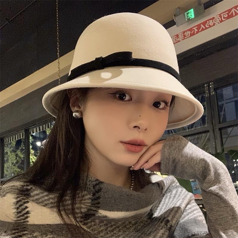 Mũ dạ chất đẹp dáng cụp nhỏ xinh xắn cho nữ đóng hộp nhiều màu sang chảnh SH112113 Women Cap Hat Voi