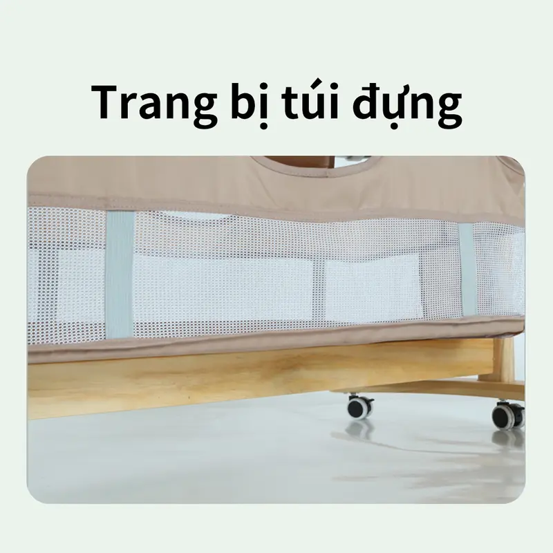 Nôi Cho Bé Sử Dụng Chân Gỗ Cao Cấp Thiết Kế Tinh Tế Mang Đến Sự Bền Đẹp và Thoải Mái Cho Giấc Ngủ Của Bé Voi 8