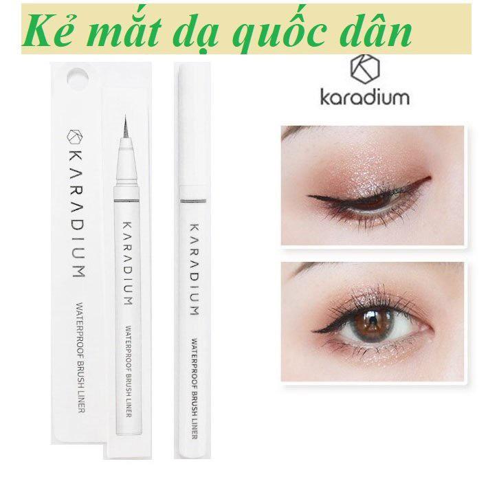 Bút Dạ Kẻ Mắt Karadium Vỏ Trắng siêu mảnh - Dạ Vỏ Đen nét to