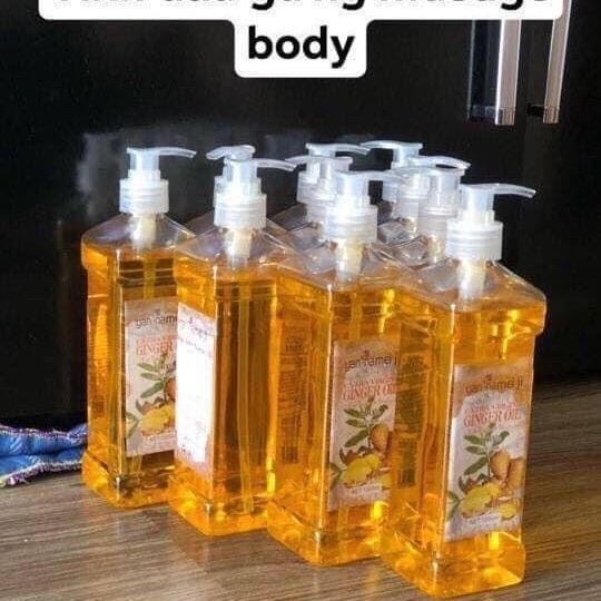 Dầu Gừng Massage Chai 500ml Dùng Trong Spa - Tinh Dầu Dưỡng Ẩm Da , Thư Giãn , Dễ Chịu