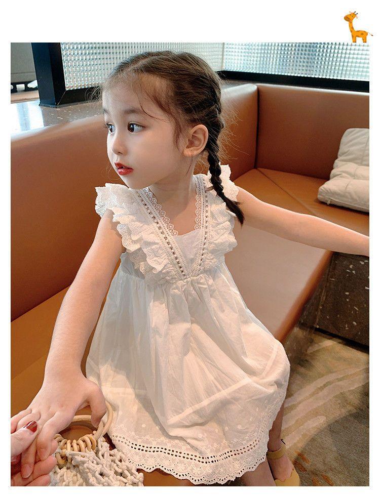 Product Introduction of Váy Bé Gái, Trang Phục Trẻ Em, Váy Ba Lỗ Mỏng Mùa Hè, Váy Trắng Cho Em Bé Gái, Váy Công Chúa Sành Điệu, Thích Hợp Cho Bé Gái Hơn 1,000 Lần Lặp Lại, [Khách Hàng Lặp Lại Hơn 1,000] váy  labubu  cho  bé  gái váy  đen  cho  bé  gái  đi  tiệc didi  kids 9