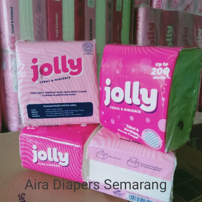( 10 pcs ) tisu makanan Jolly Pop up kuliner tissue serap minyak 90 gram 1