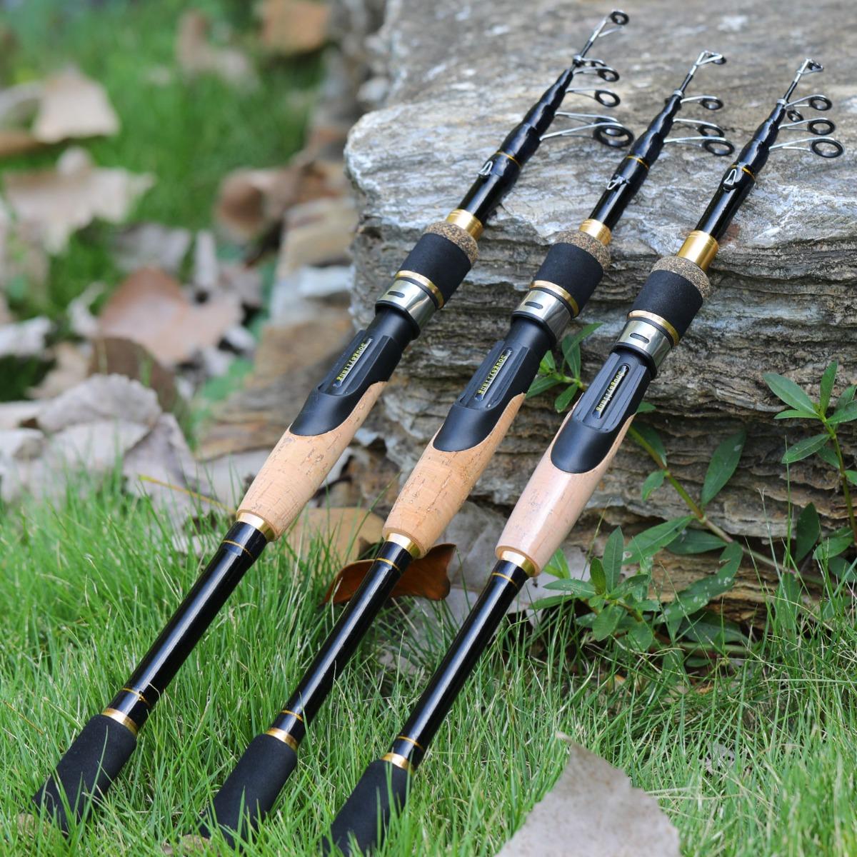 Sougayilang COD Teleskopik Joran Pancing1.6M 1.8M 2.1M  Perjalanan Luar Ruangan Joran Casting Putar untuk Bass Pesca