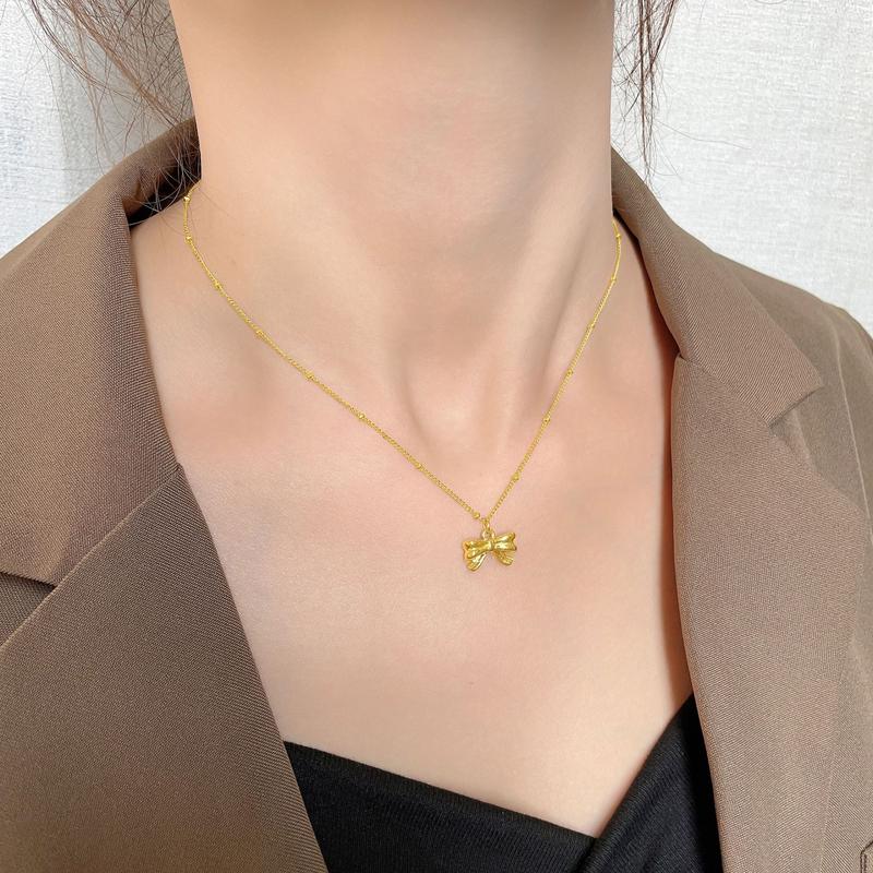 Product Introduction of 18K gold plated butterfly shape pendant necklace, exquisite design niche, women's klavikula chain, affordable luxury, titanium steel necklace does not fade, 2024 1