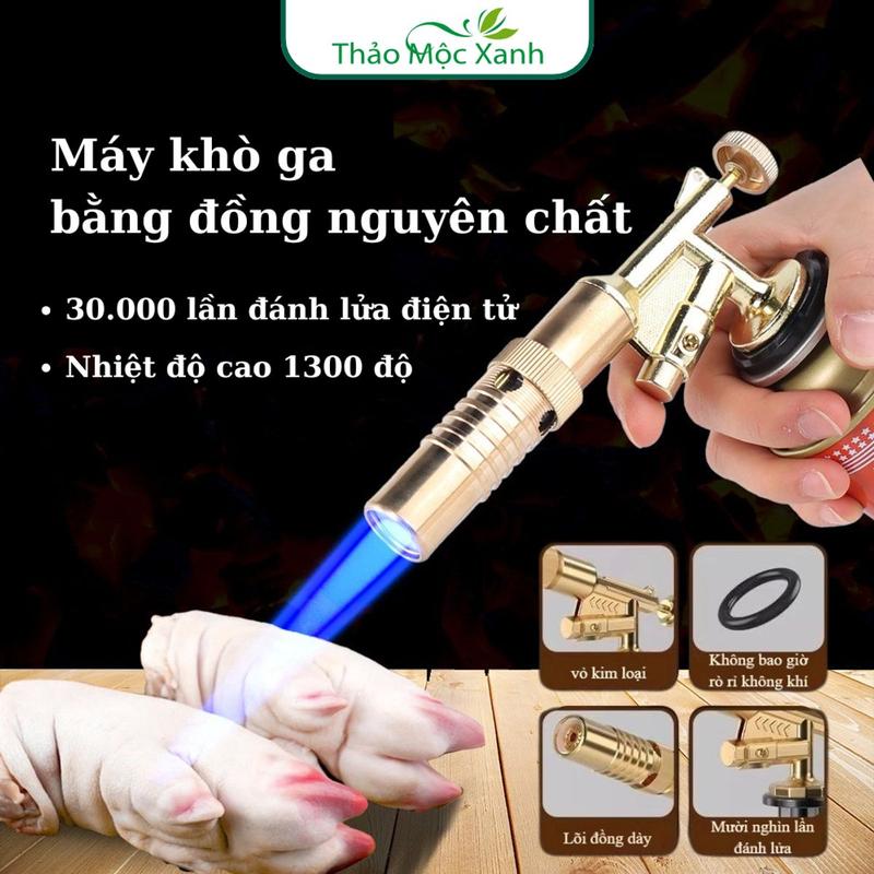 Khò ga mini Đầu đèn pin Gas Mini Đèn pin Gas cao cấp Lõi đồng ống dài bền được sử dụng cho ngọn lửa xanh