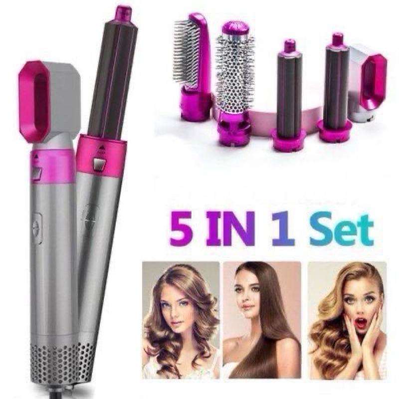 5 IN 1 HAIR STYLING COMPLETE SET Hair straightener curler dryer ...