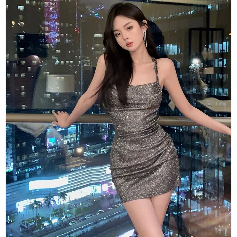 Váy Mini Bó Sát, Khí Chất, Gợi Cảm, Hở Lưng Nữ Dress Women