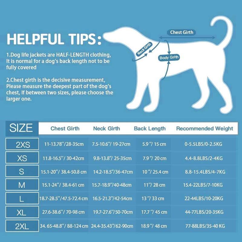 Product Introduction of Ripstop Reflective Adjustable Life Jacket Dogs with Rescue Handle for Swimming 8