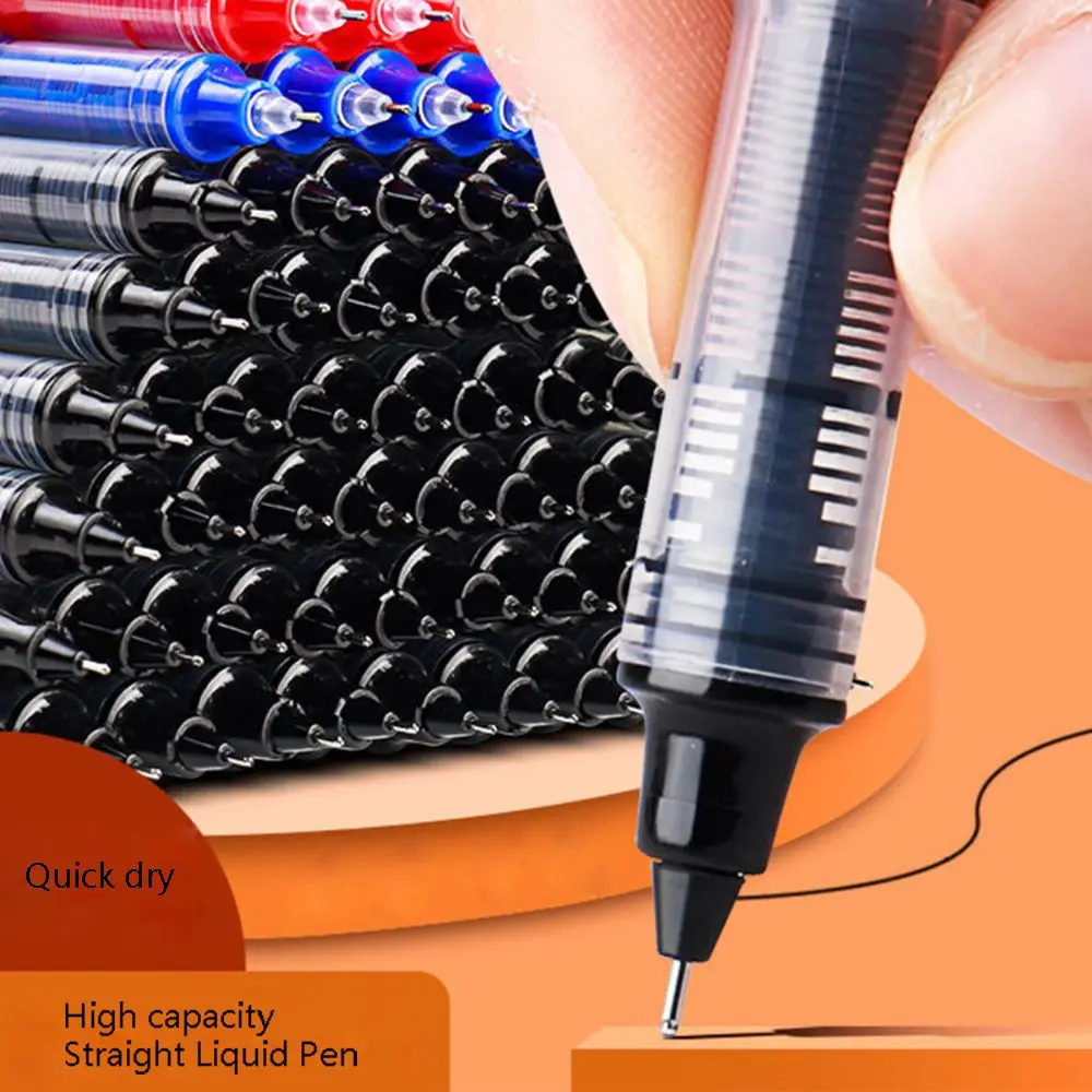 Chic et Charme Exam High Capacity Full Needle Tube High Writing Ability Gel Pen Quick-drying Straight Liquid Pen Rollerball Pen