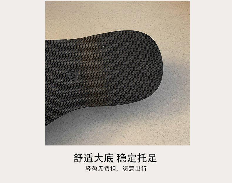 Product Introduction of Thick Sole Closed Toe Woven Half Slippers for Women 2025 Summer New Comfortable Lightweight Slip-On Casual One-Word Slippers 7