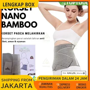 Korset Nano Bamboo Korset Pelangsing Pasca Melahirkan Normal & Caesar Korset Pelangsing Perut Buncit