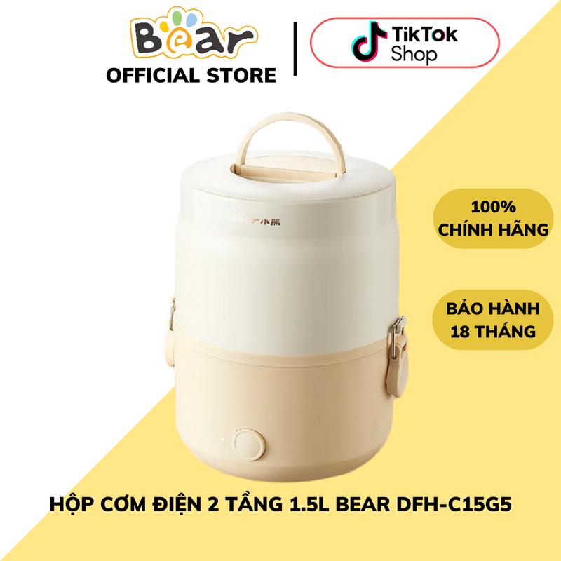Hộp Cơm Cắm Điện 2 Tầng Bear DFH-C15G5 Dung Tích 1.5L Công Suất 270W Bảo Hành 18 Tháng
