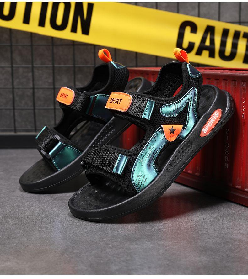 Product Introduction of ABC PEAC Boys' Sandals 2025 Summer New Soft Sole Non-Slip Boys' Sports Beach Shoes For Big Kids 25