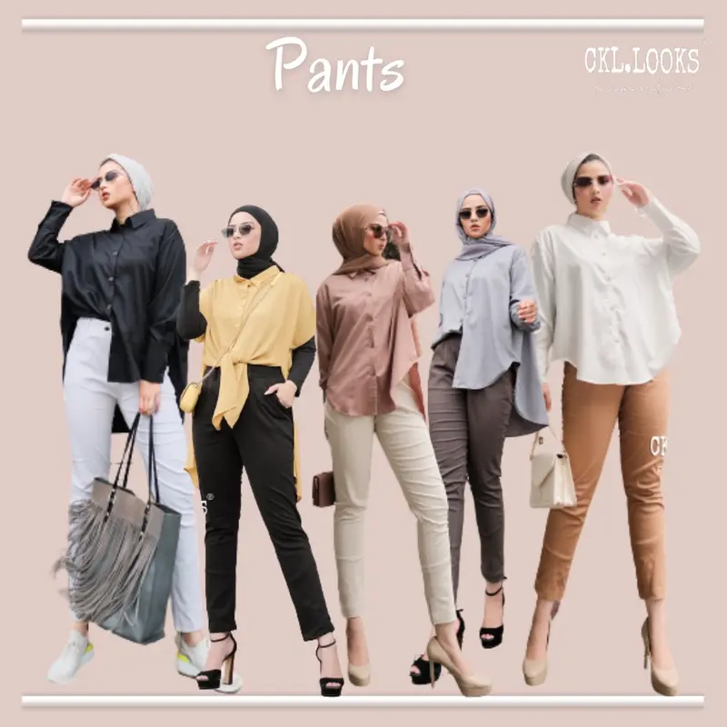 Bella Pants / Basic Pants  CKL.LOOKS GRADE B semi twill simple  celana 0