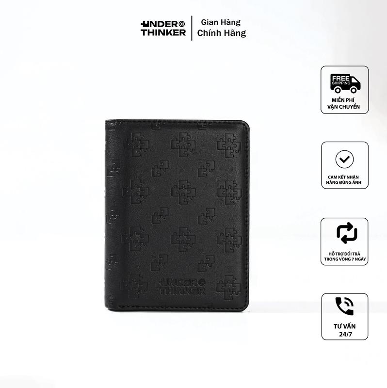 Ví Da Nam Monogram Vertical Dập Chìm Cao Cấp | Local Brand Chính Hãng UNDERTHINKER