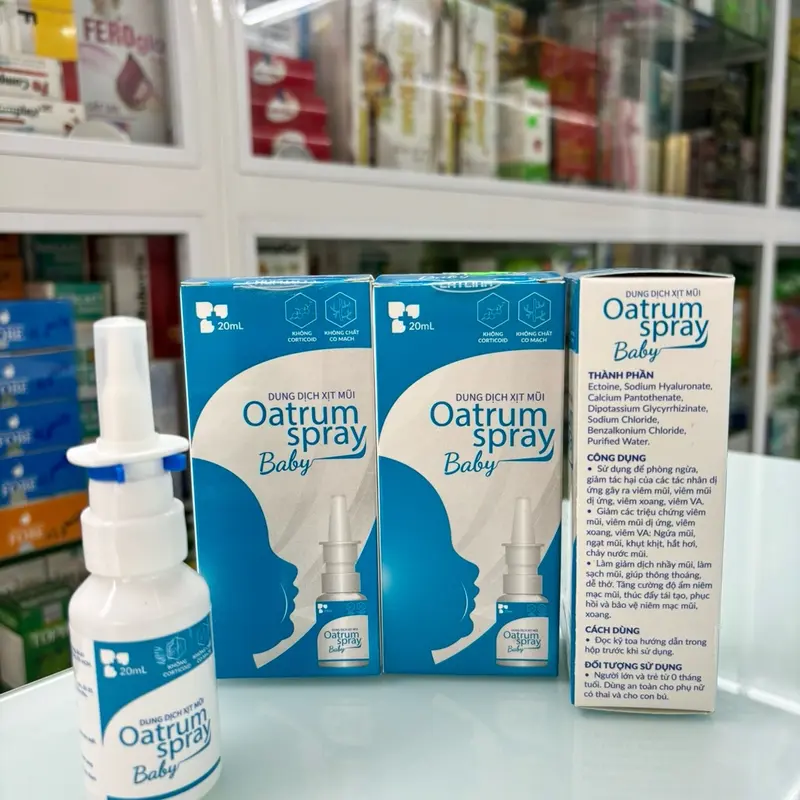 Dung dịch xịt mũi Oatrum Spray .                  . Dung dịch xịt mũi Oatrum Spray Baby hết sổ mũi nghẹt mũi - Chính hãng 2